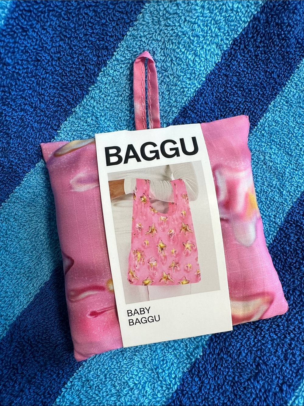 NWT Baby Baggu Tote Dancing Stars print designed by Serena Scozzafava.